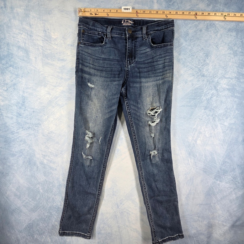 Art Class Super Skinny Distressed Jeans Medium Wash Denim Size 14 Girls Womens‎